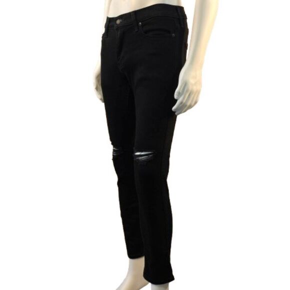 Hollister Jeans Mens 29 x 28 Skinny Black Denim Advanced Stretch Distressed - Picture 9 of 11